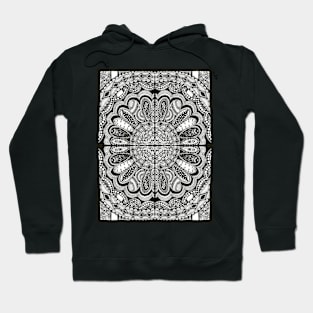 Black and White Bandanna Hoodie